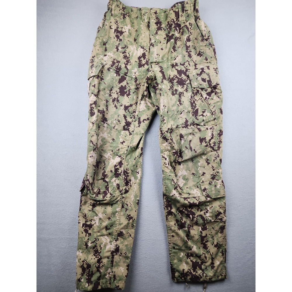 US Navy Pants Mens Medium Long Green NWU Type III Camo Cargo Uniform Seals Work